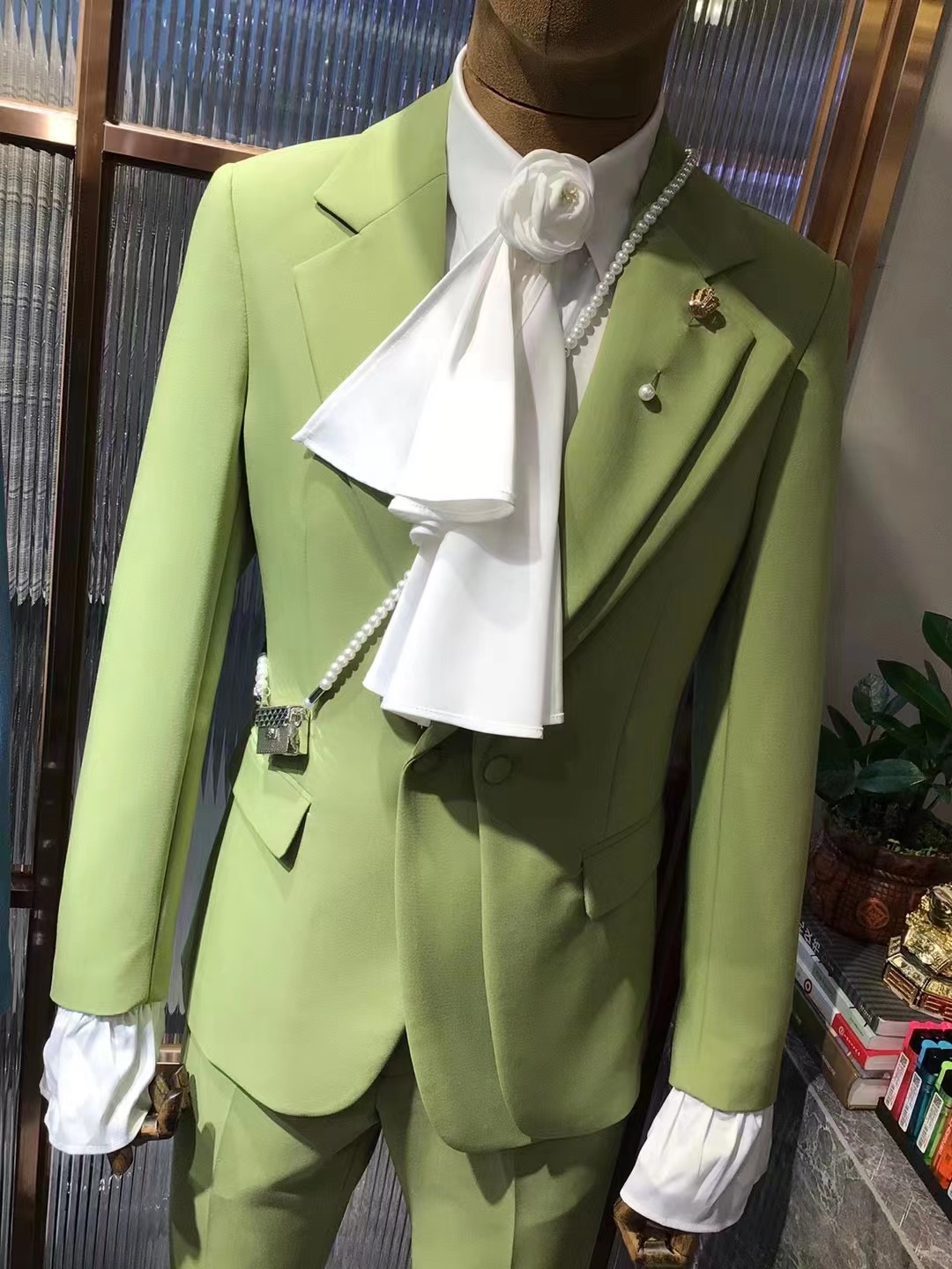 Mens Fashion Trajes - Customize Latest design fashion green wedding