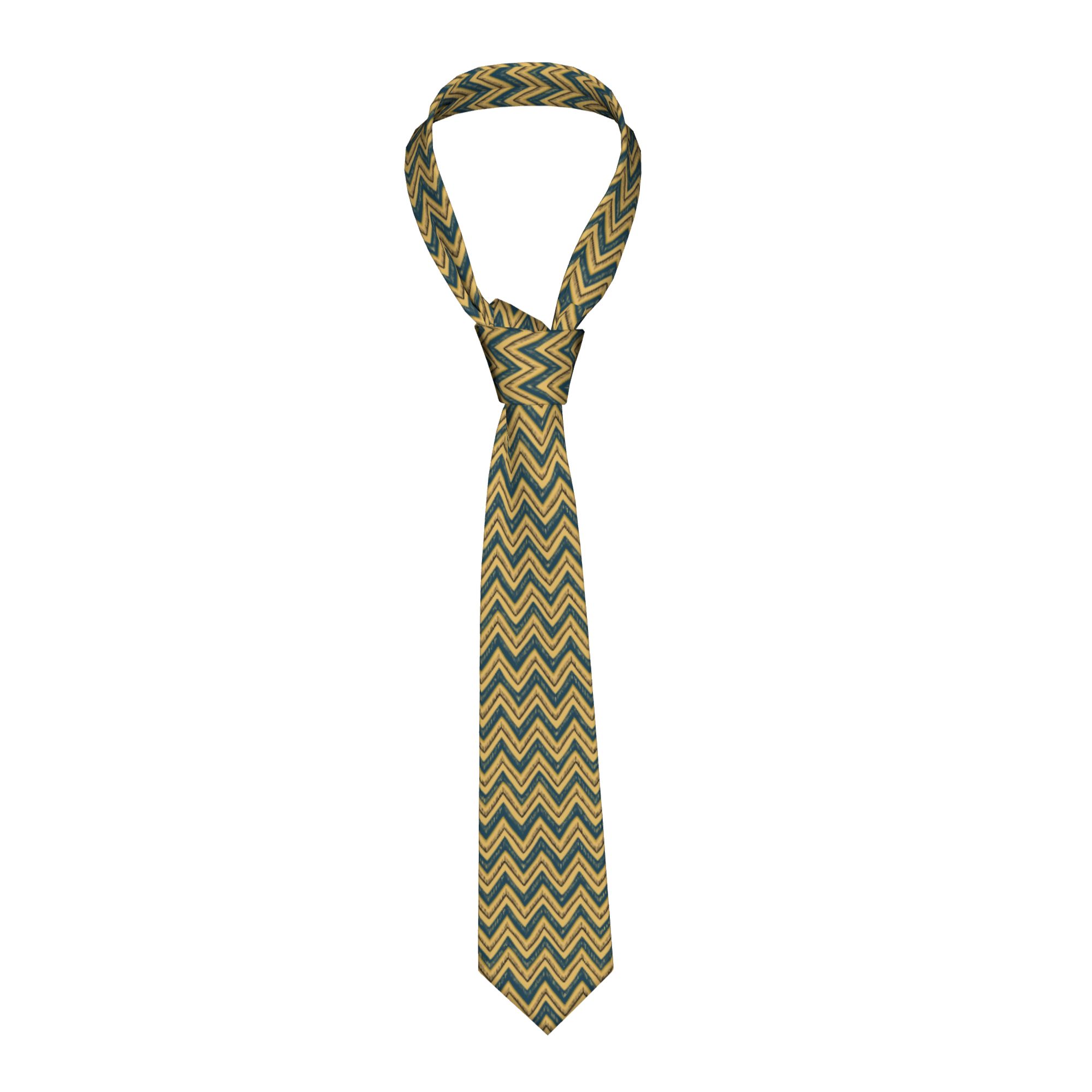 Mens Fashion In The 1920S - Hand Drawn Chevron Zig Zag Ties