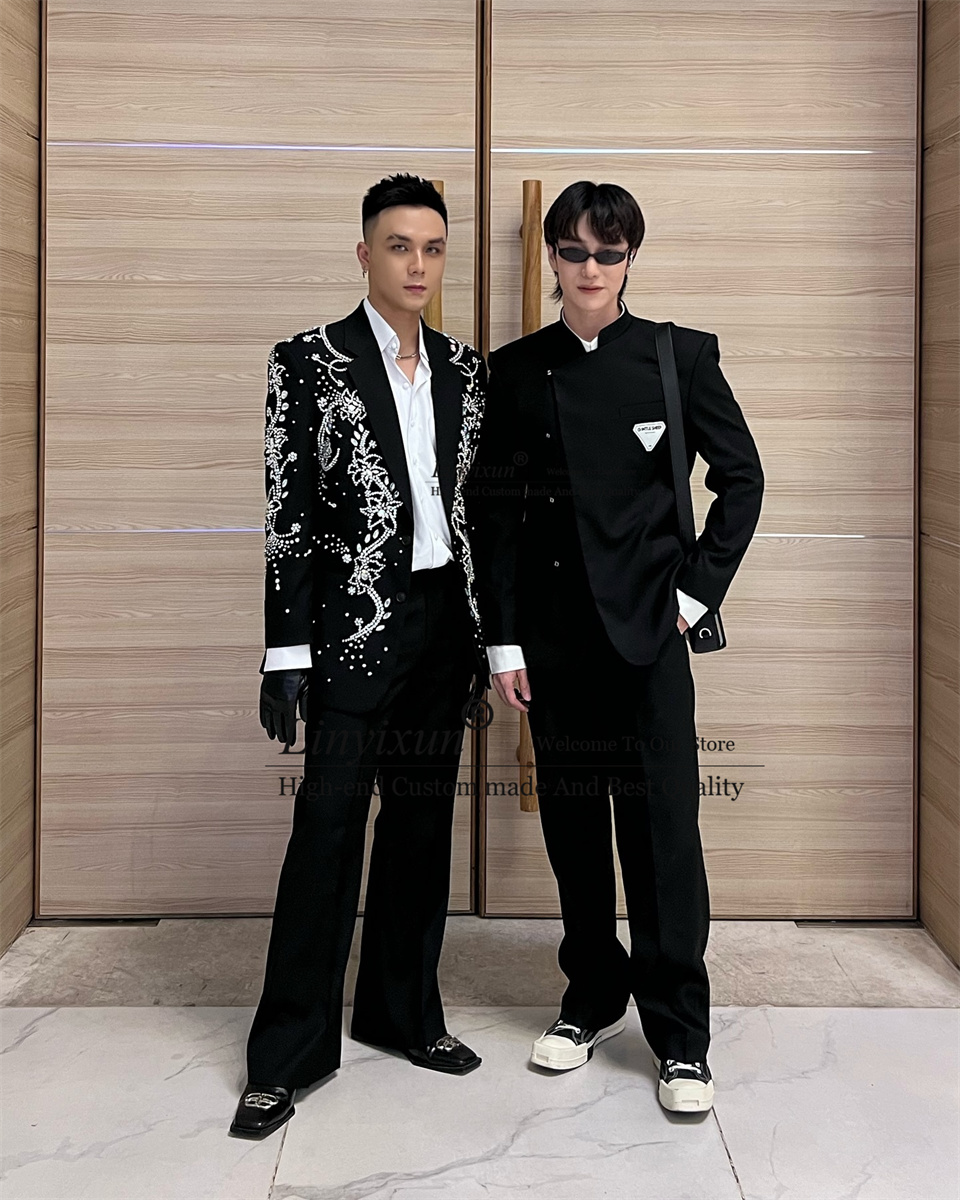 Fashion Metal Diamond Embellis - Mens Fashion Trajes ulasan dan harga