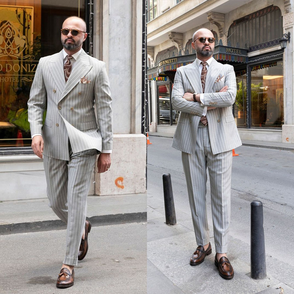 Fashion Men Suit 2 Pieces Blaz - Mens Fashion Trajes ulasan dan harga