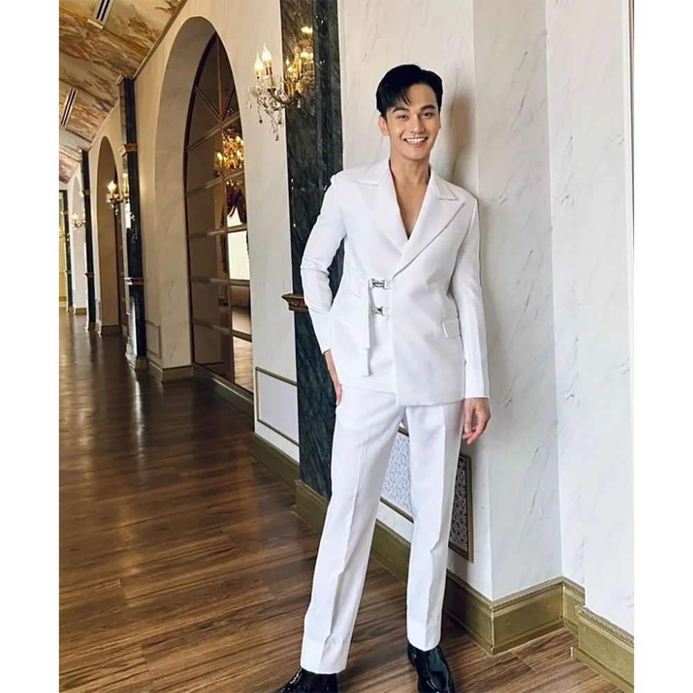 Chic White High-quality Men Su - Mens Fashion Trajes ulasan dan harga